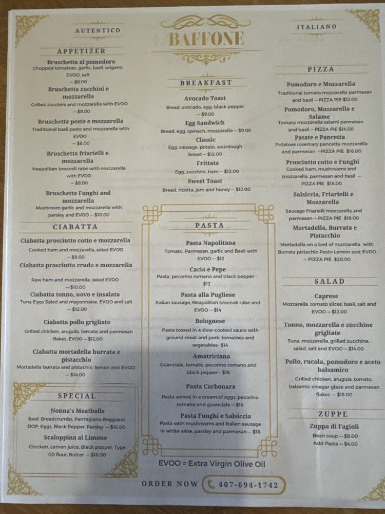 Baffone Italian Bakery Menu image 3